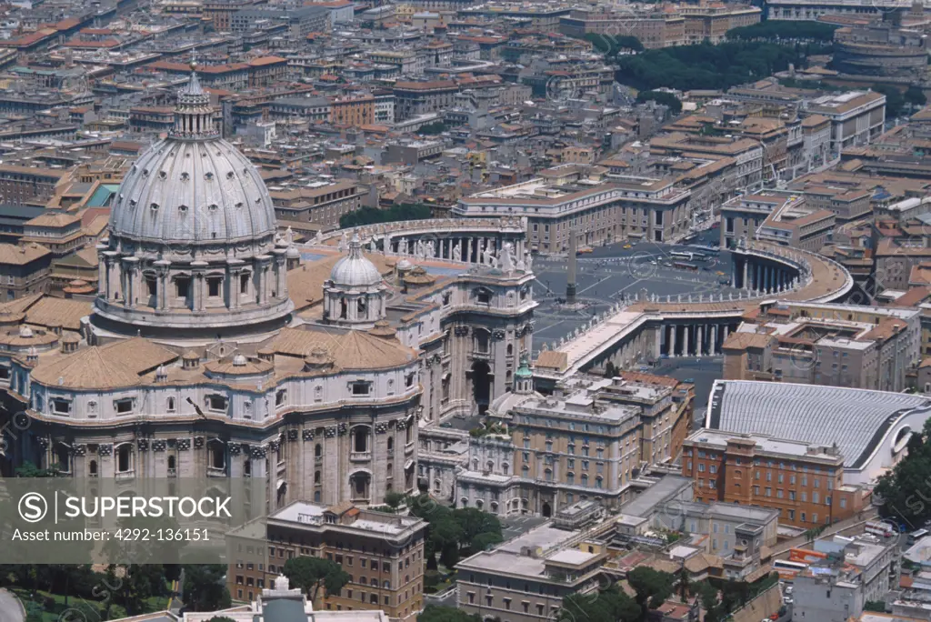 Lazio, Rome, Vatican aerial view