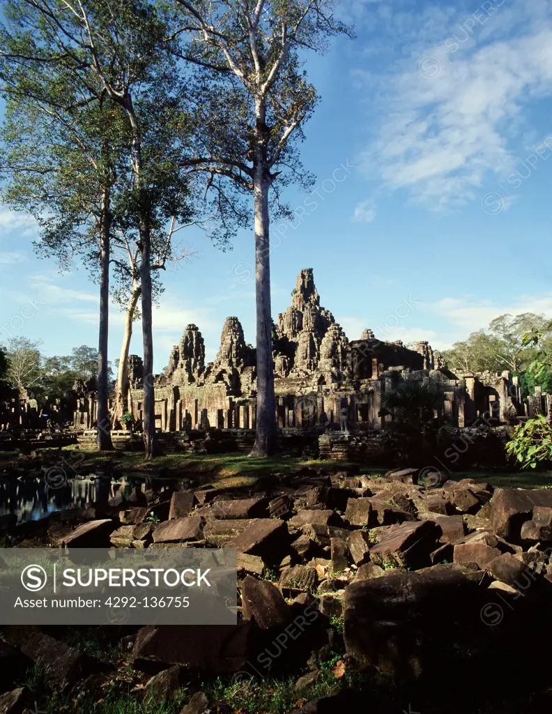 The Bayon temple (late 12th century-early 13th), Angkor Thom, Angkor, Cambodia