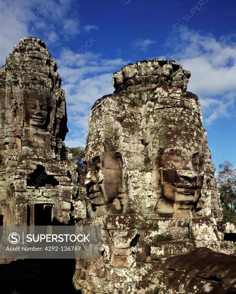 The Bayon temple (late 12th century-early 13th), Angkor Thom, Angkor, Cambodia
