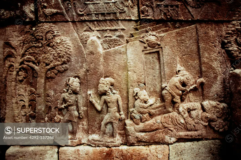 Indonesia, Java, Candi Sukuh, bas relief
