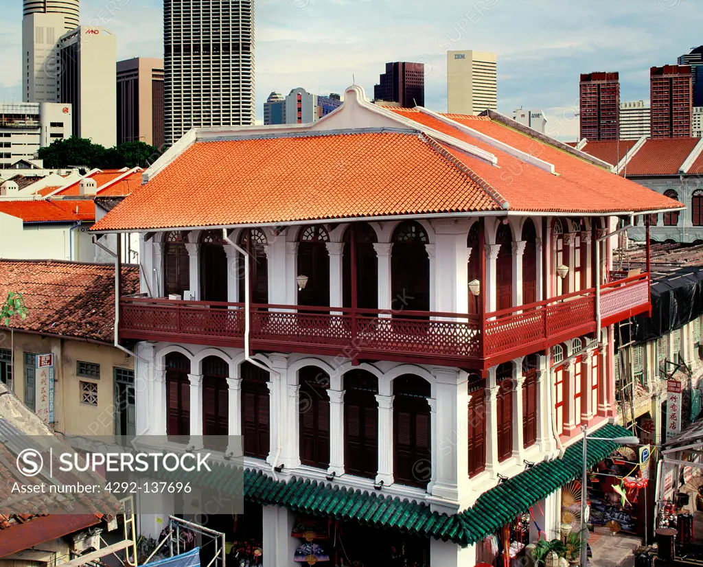 Singapore, Chinatown, old theatre building