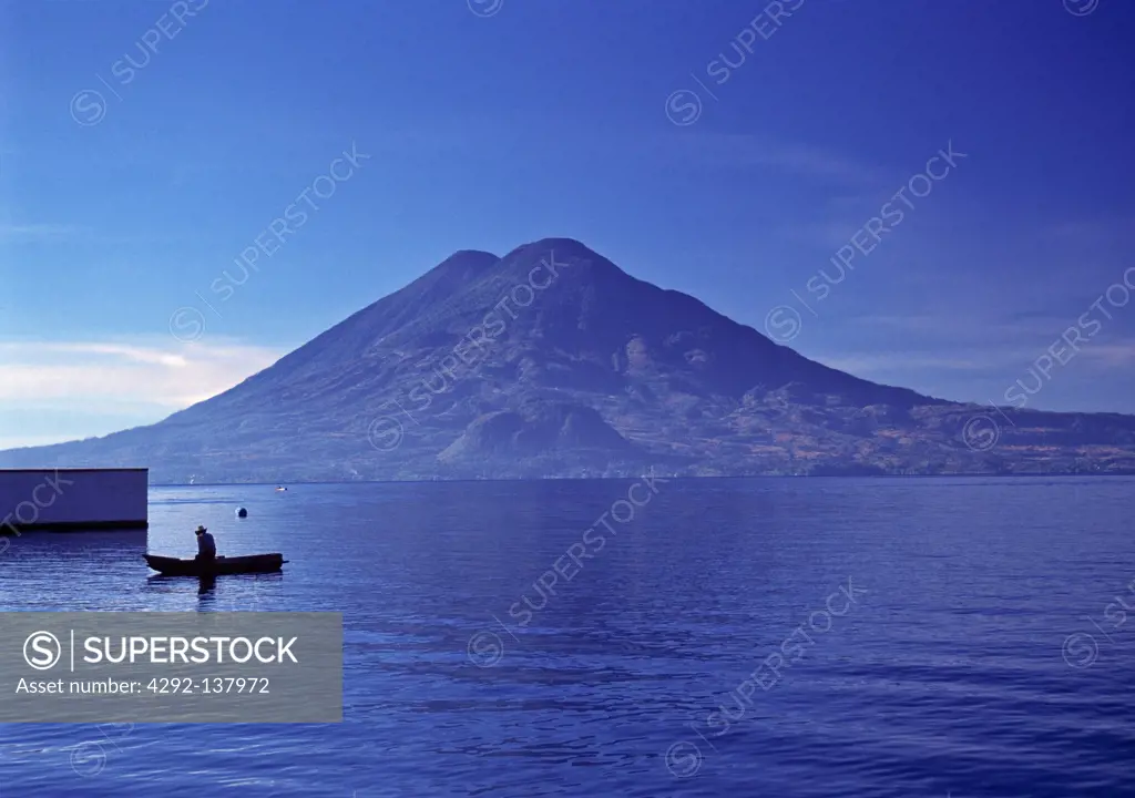 Guatemala, Lake Atitlan and the Cerro de Oro volcano
