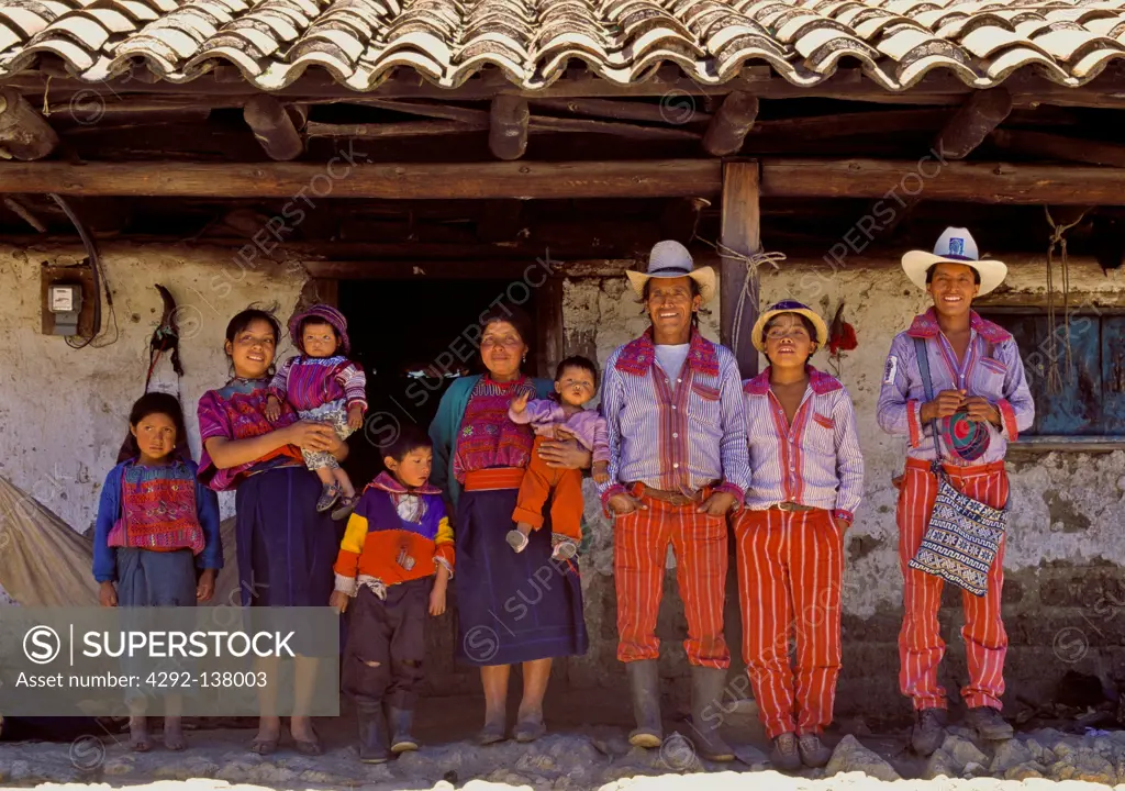 Guatemala, Todos Santos, mayan family