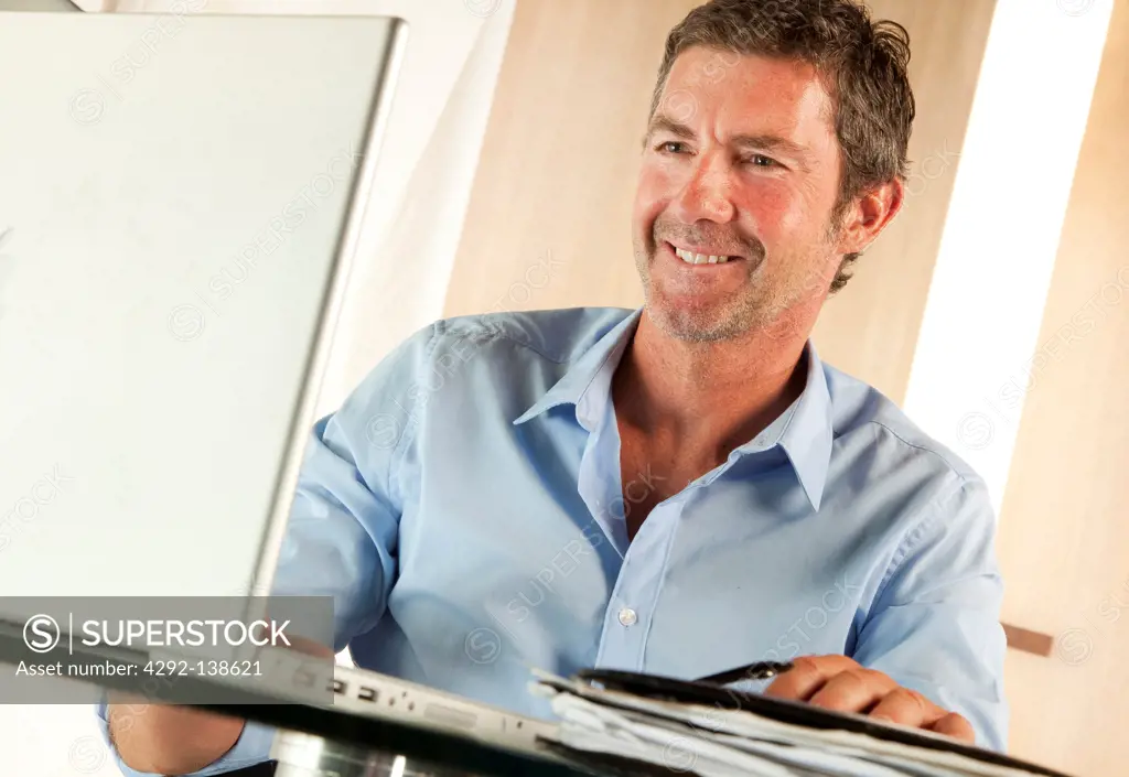 Businessman with laptop