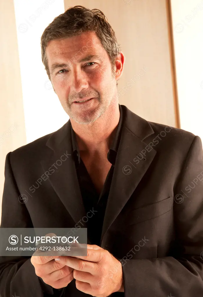 Businessman with cell phone