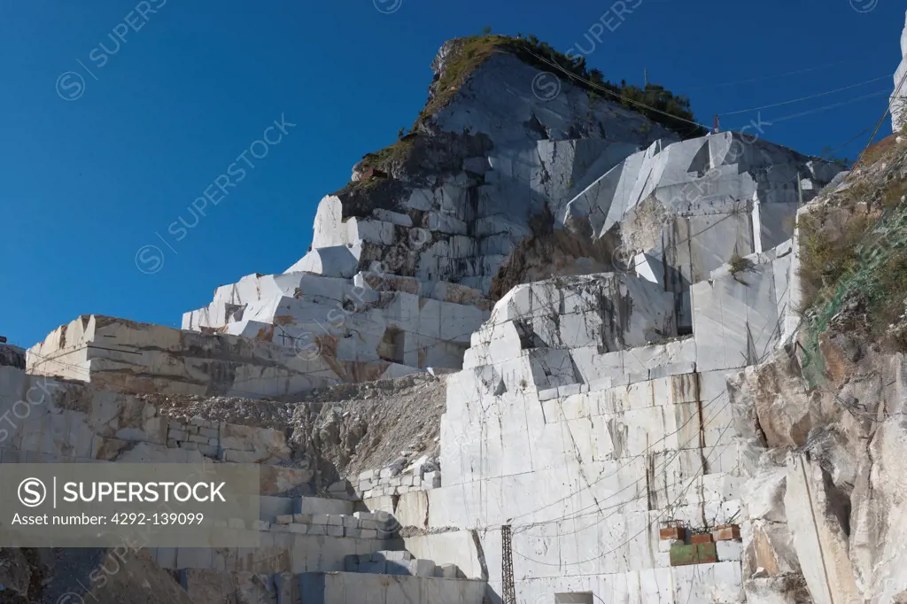 Europe, Italy, Tuscany, Apuan Alps, Marble quarry, Colonnata basin