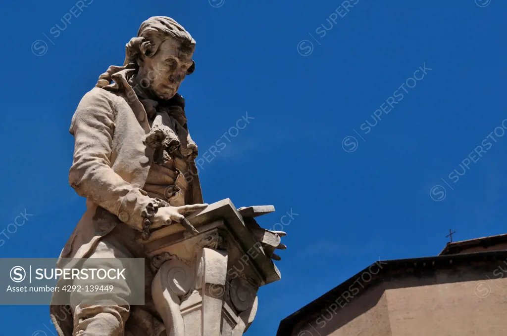 Italy, Emilia Romagna, Bologna, Piazza Galvani, the monument to Galvani