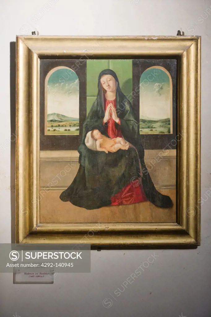 Italy, Veneto, Venice, San Giovanni in Bragora, painting of the Virgin Mary by Alviose Vivarini