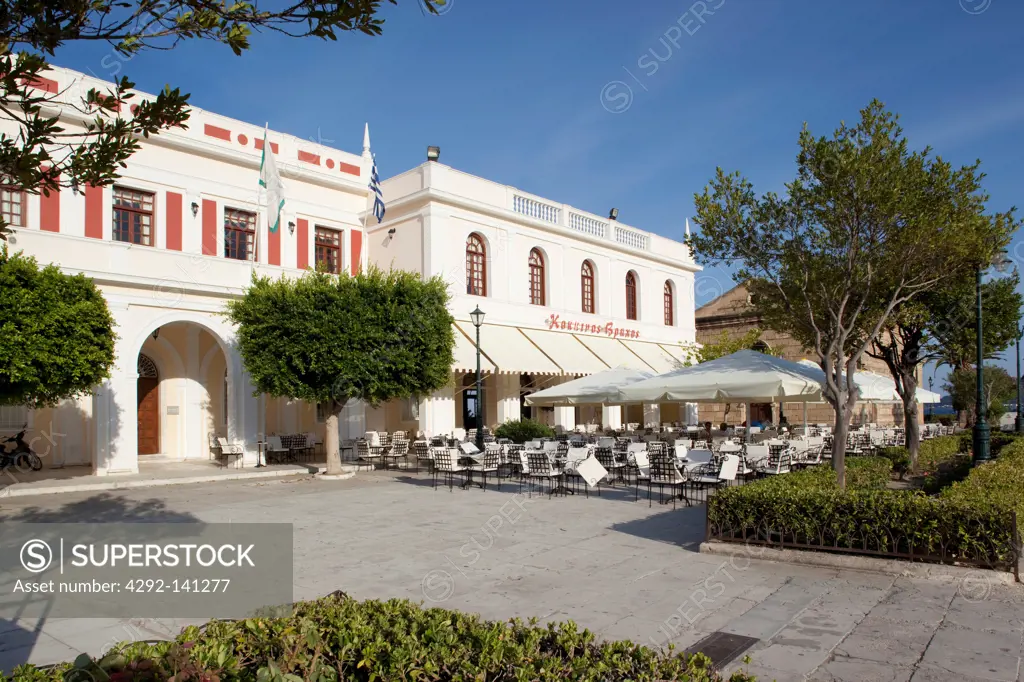 Greece, Ionian Islands, Zante, restaurant in Solomos square