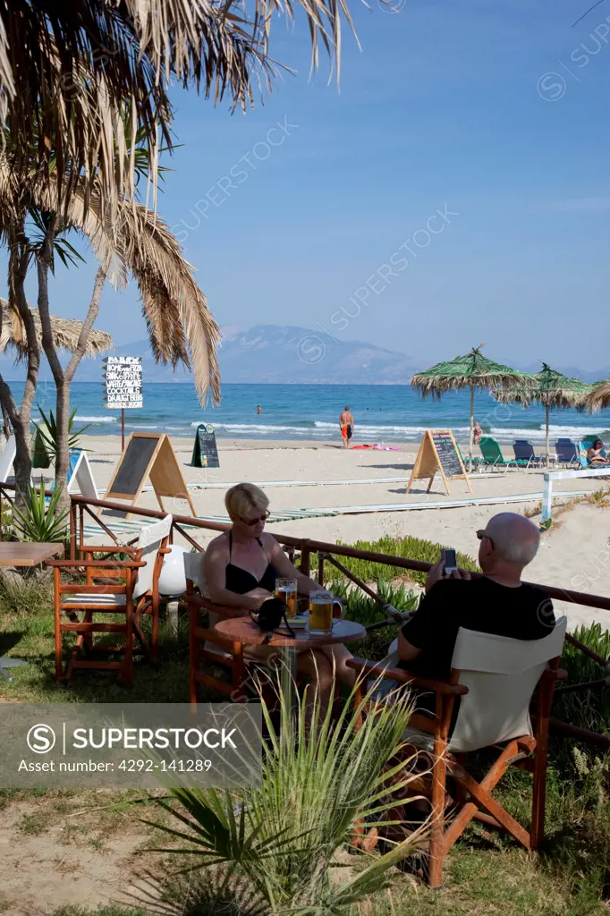 Greece, Ionian Islands, Zante, Alykes, beach scene