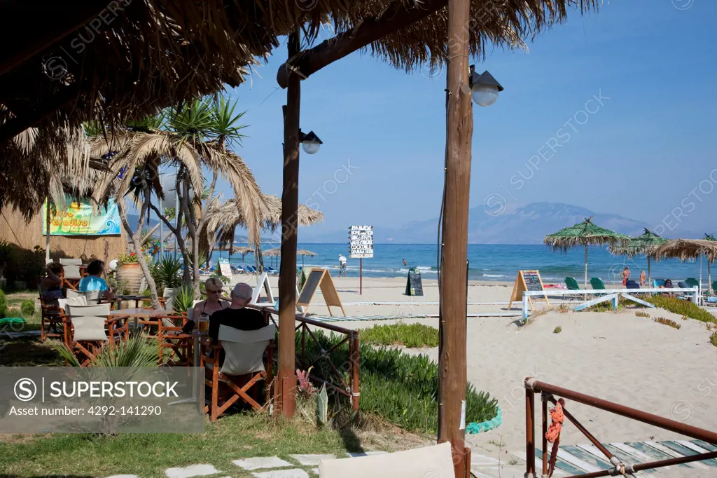 Greece, Ionian Islands, Zante, Alykes, beach scene