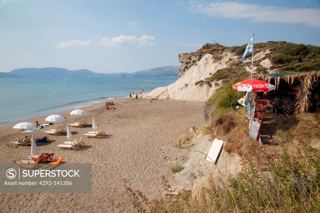 Greece, Ionian Islands, Zante, Kalamaki, beach scene