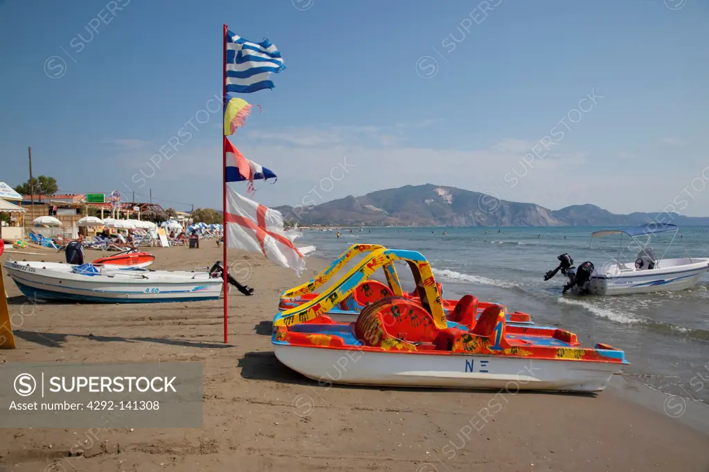 Greece, Ionian Islands, Zante, Laganas, beach scene