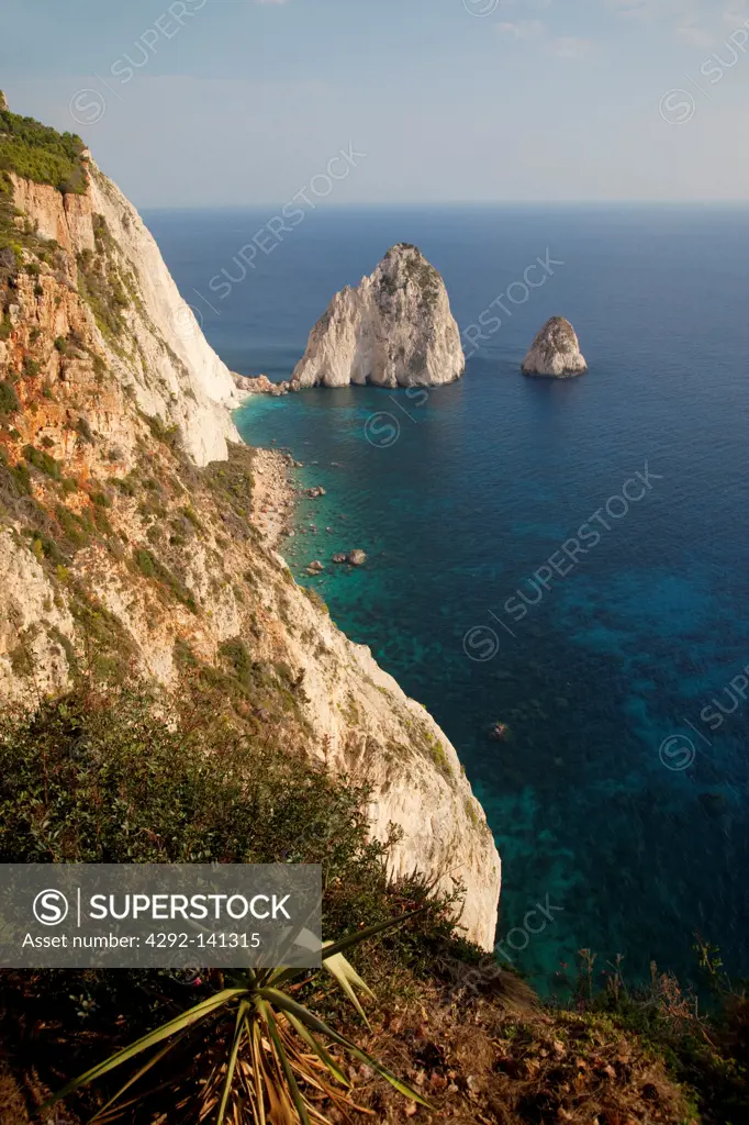 Greece, Ionian Islands, Zante, Keri peninsula, Stack Rock