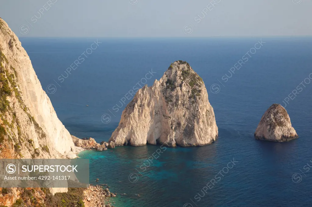 Greece, Ionian Islands, Zante, Keri peninsula, Stack Rock
