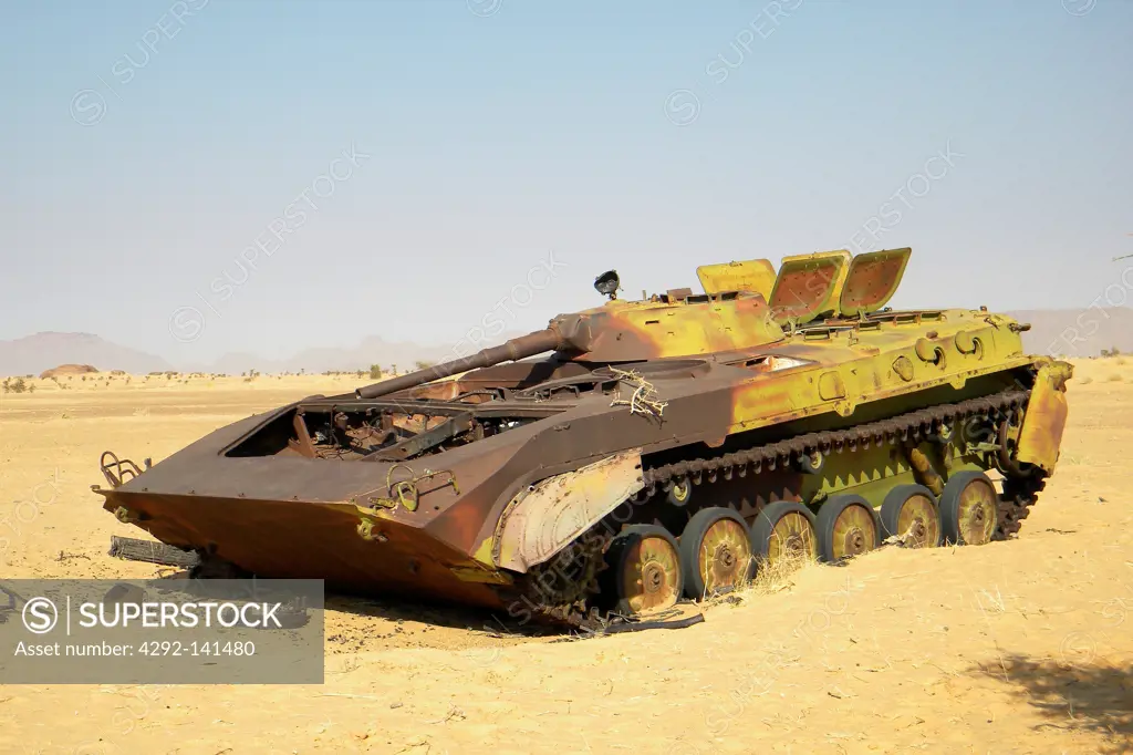 Libian war tank, Ennedi region, Chad