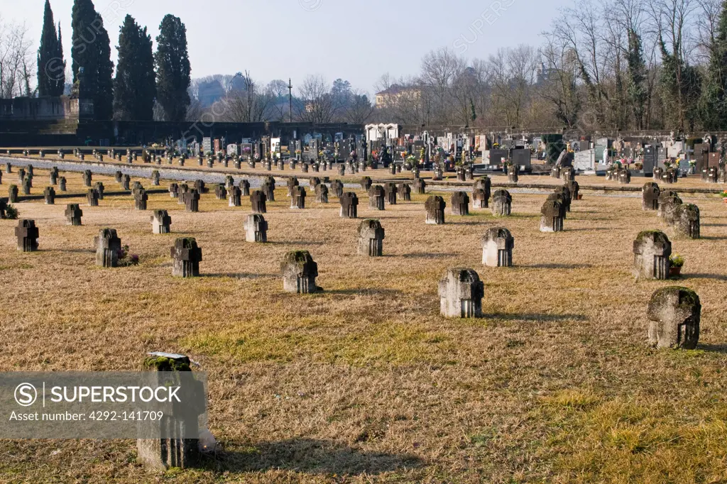 Cemetery, Crespi d'Adda, UNESCO, Lombardy, Italy