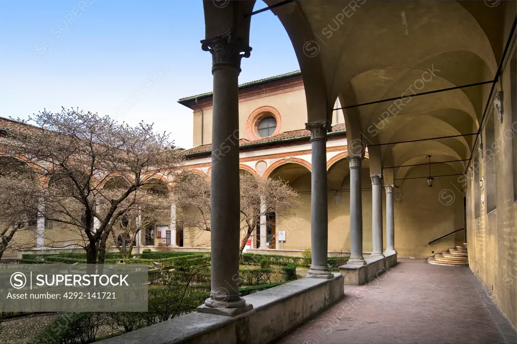 Cloister, Santa Maria delle Grazie, Milan, Italy