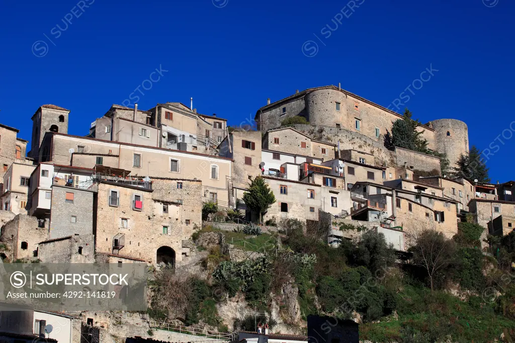 Italy, Campania, Matese. The medieval village of Prata Sannita
