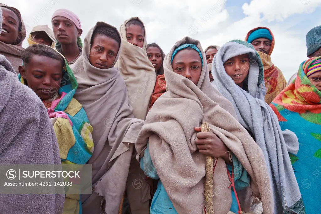 Africa, Ethiopia, Debre, Amhara tribe refugees