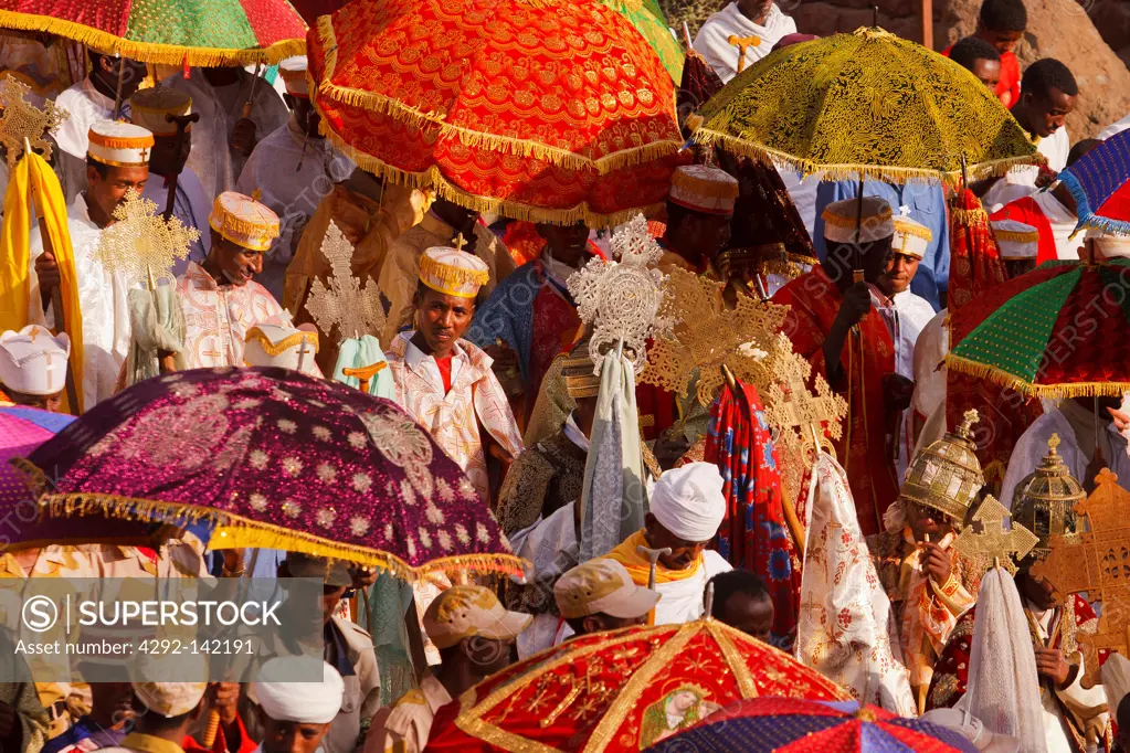 Ethiopia, Lalibela, Timkal Epiphany holiday procession