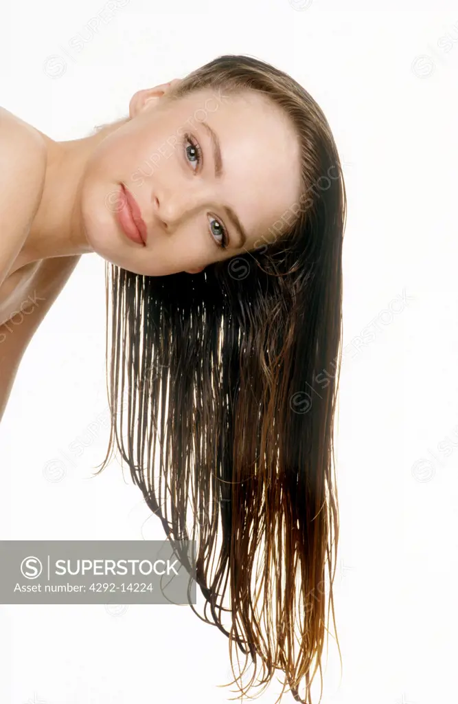 Woman with wet hair