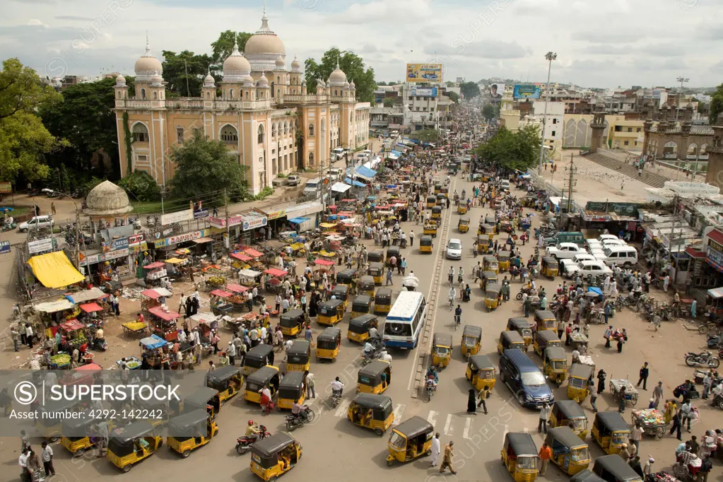 India, Andhra Pradesh, Hyderabad, street scene