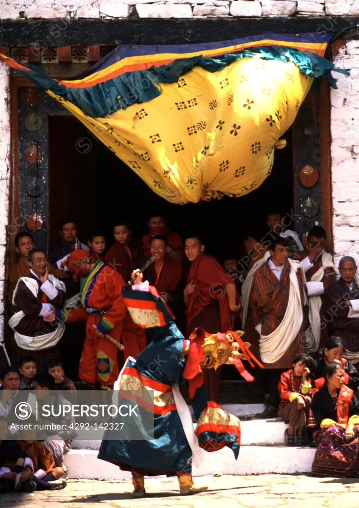 Bhutan, Thimphu, Tsechu (Buddhist Festival)