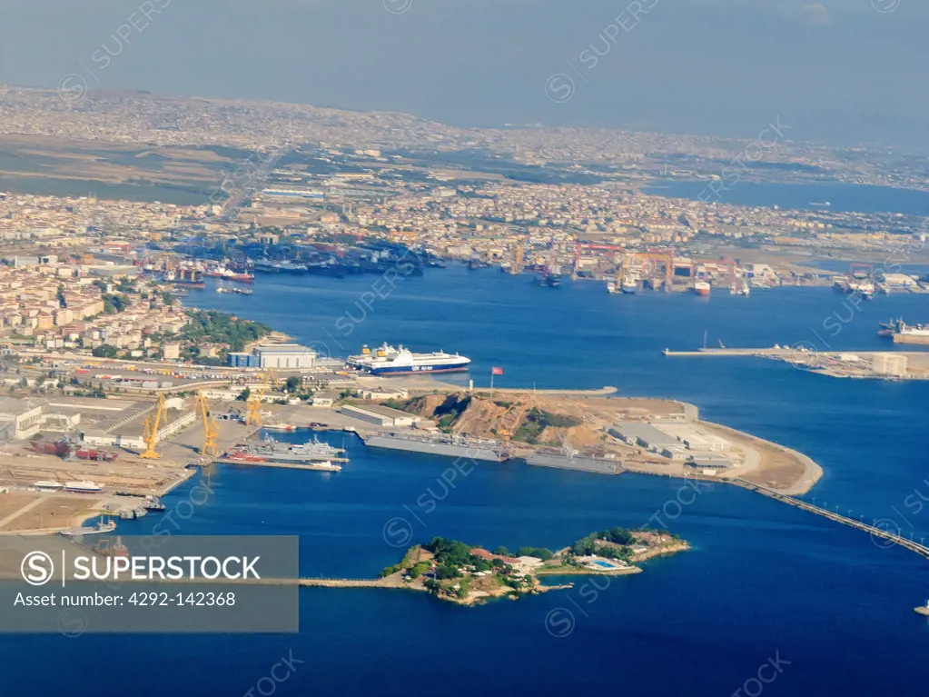 Turkey, Istanbul, the harbour aerial view