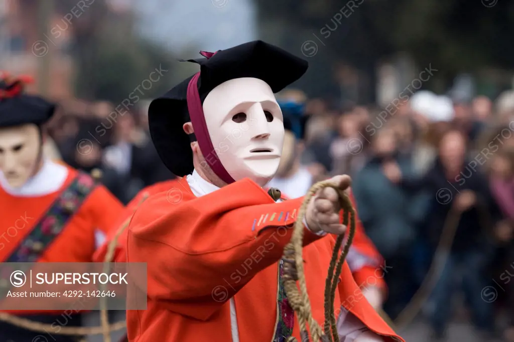 Issadores is a solemn ceremonial, an orderly procession and dance at the same time.Mamoiada, Italy