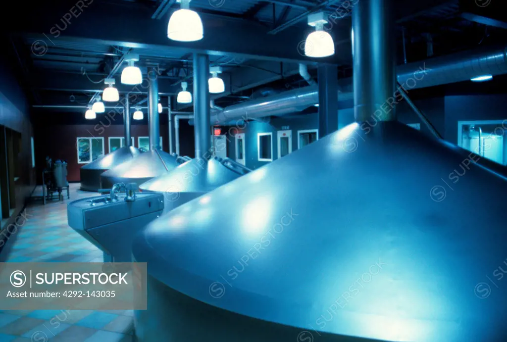 Fermentation Tanks at Brewery