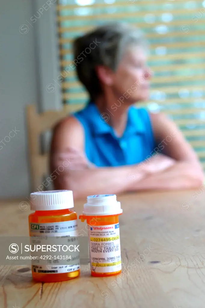 Senior Woman with Prescription Drugs