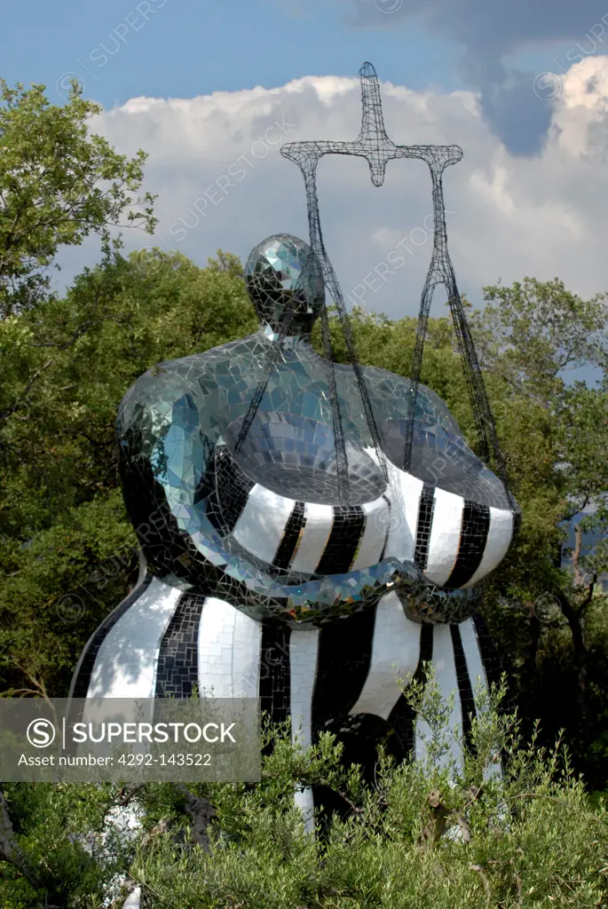 Italy, Toscana, Grosseto, Capalbio, Giardino dei Tarocchi, outdoor sculpture by Niki de Saint Phalle