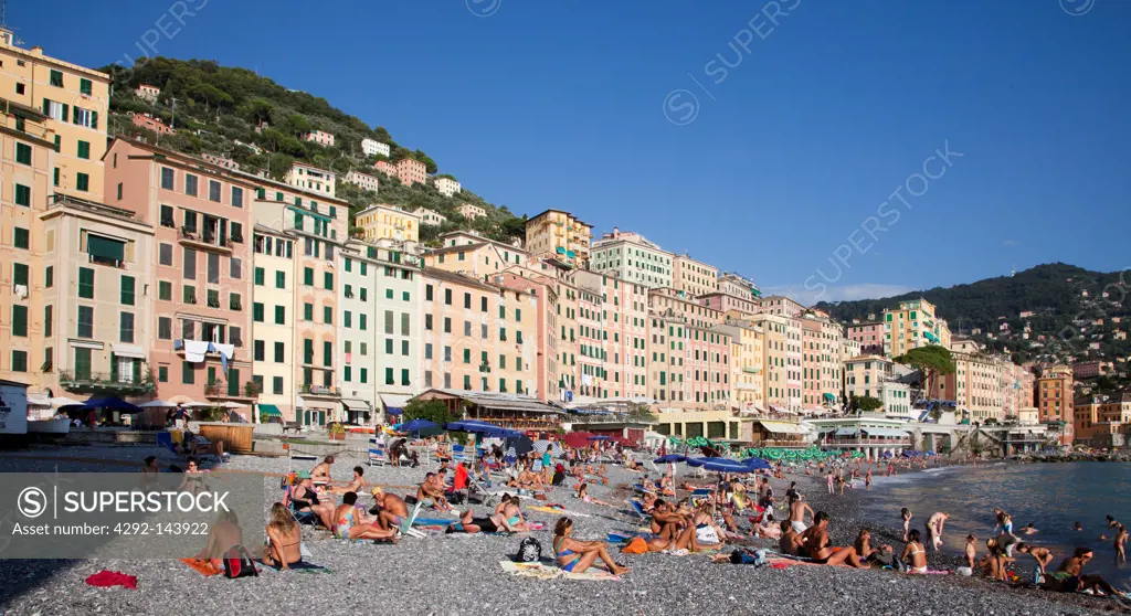 Italy, Liguria, Camogli beach