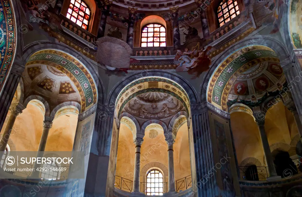 Italy, Ravenna, view of the San Vitale basilica inside.