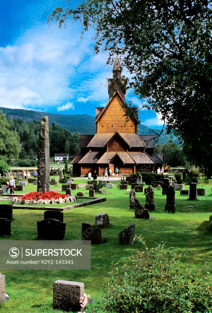 Norway, Nottoden country, Telemark region, Heddal, the oldest and biggest stave Church in Norway