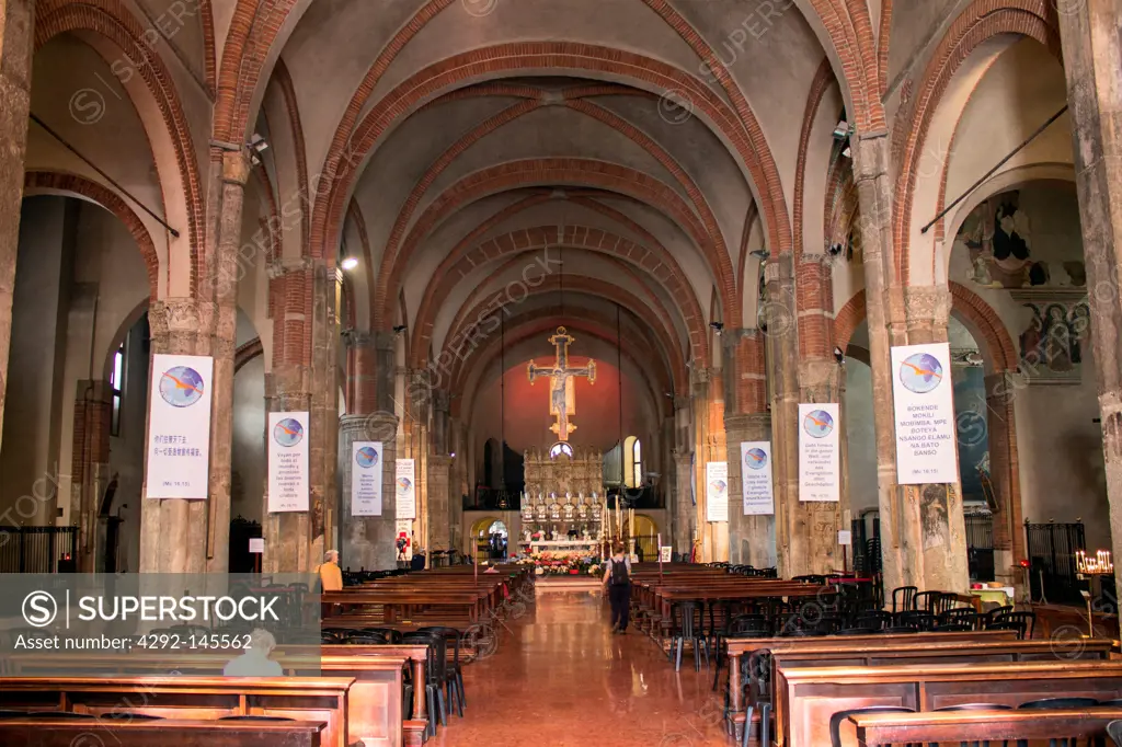 Italy, Lombardy, Milan, Sant'Eustorgio church indoor