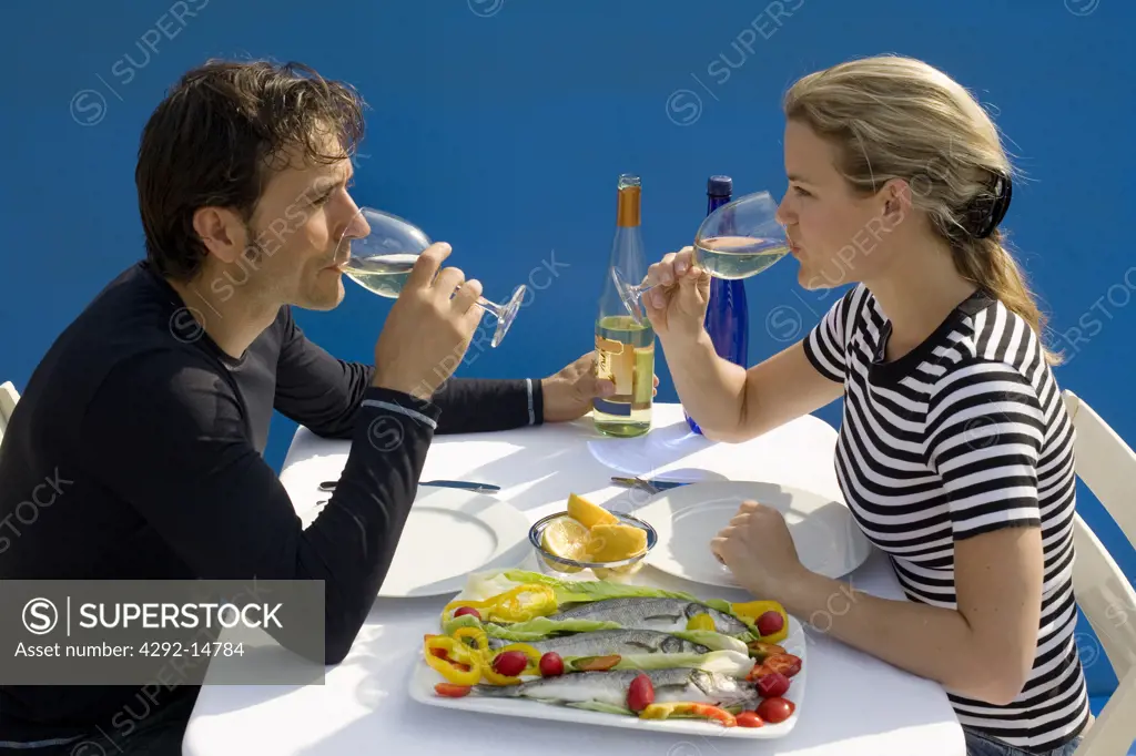Couple tasting