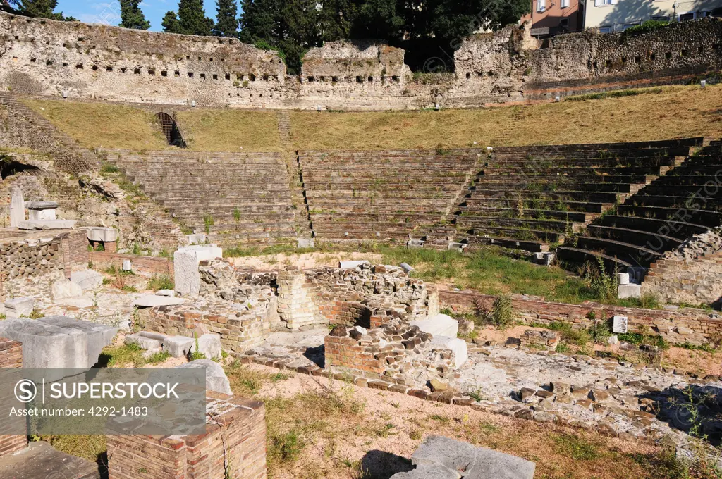 Italy, Friuli Venezia Giulia, Trieste, Roman Theatre Ruins