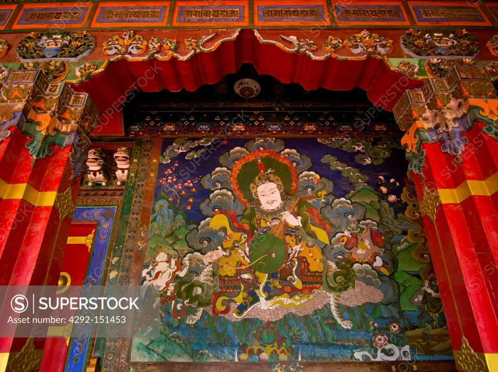 China, Beijing, China Minorities Museum, replica of mural of Jokhang Temple