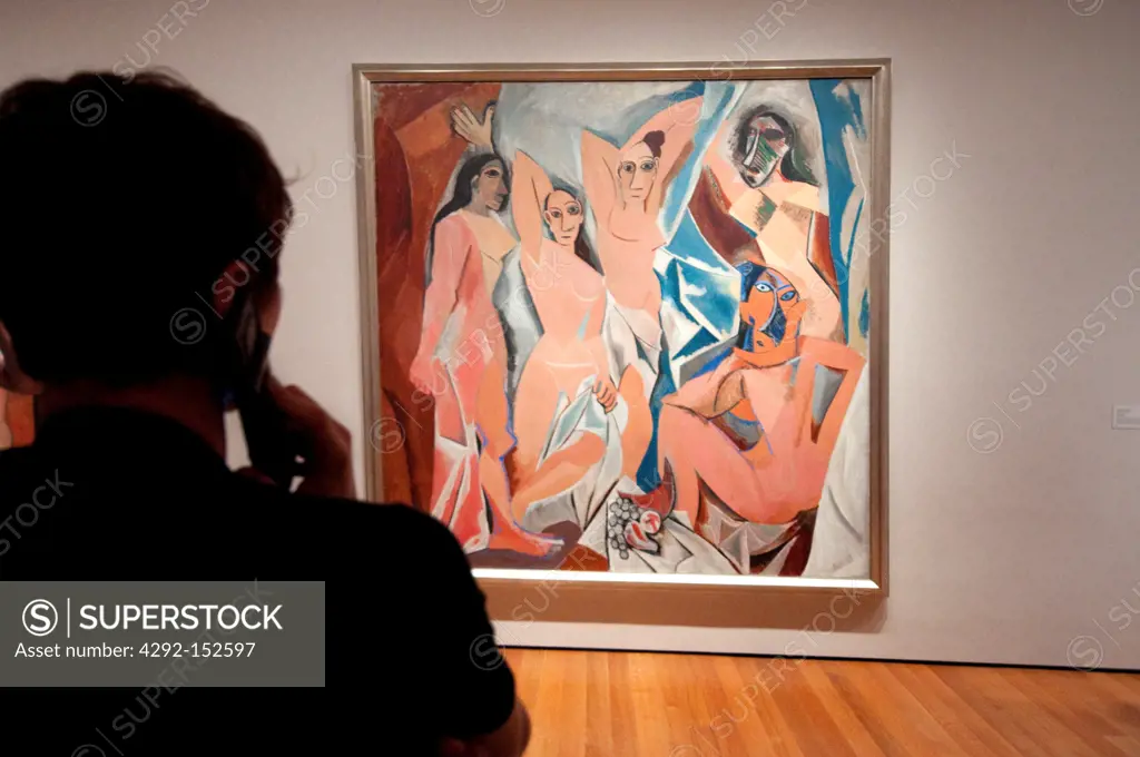 USA,New York, New York City, Manhattan, Museum of Modern Art, MOMA, Les Demoiselles d'Avignon, 1906-1907 Pablo Picasso