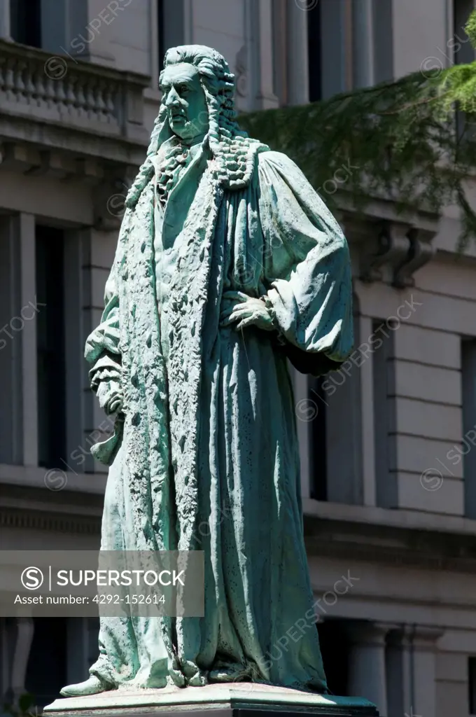 USA,New York City, Manhattan, Trinity Church Cemetery, the statue of John Watts