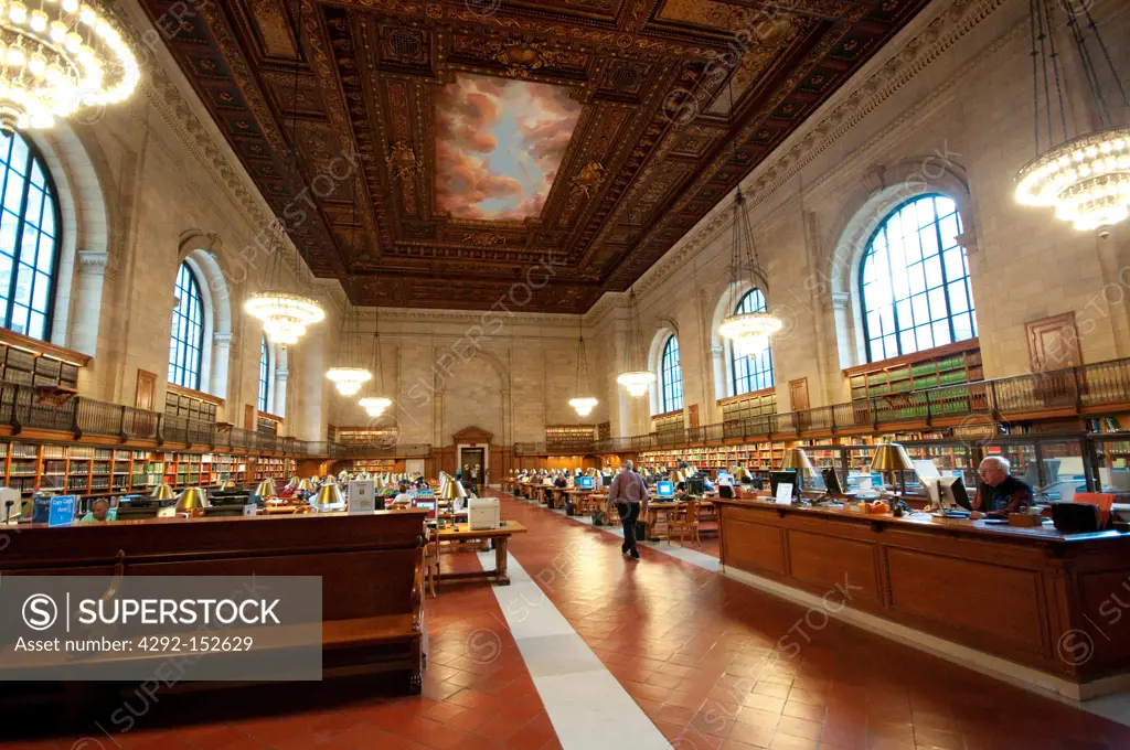 United States, New York city, Manhattan, New York Public Library