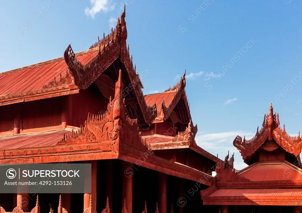 Myanmar, Mandalay, the Royal Palace.
