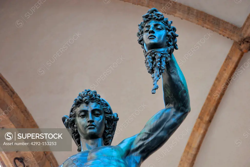 Italy, Florence, Loggia dei Lanzi, Perseo, Benvenuto Cellini sculptor