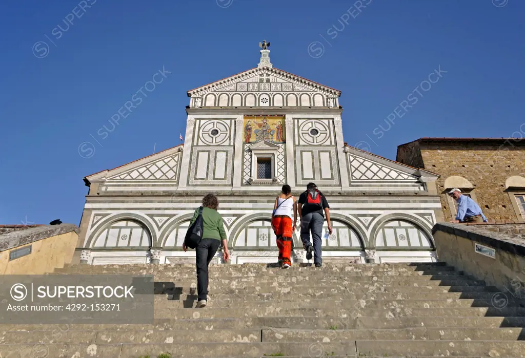 Italy, Florence, San Miniato, facade