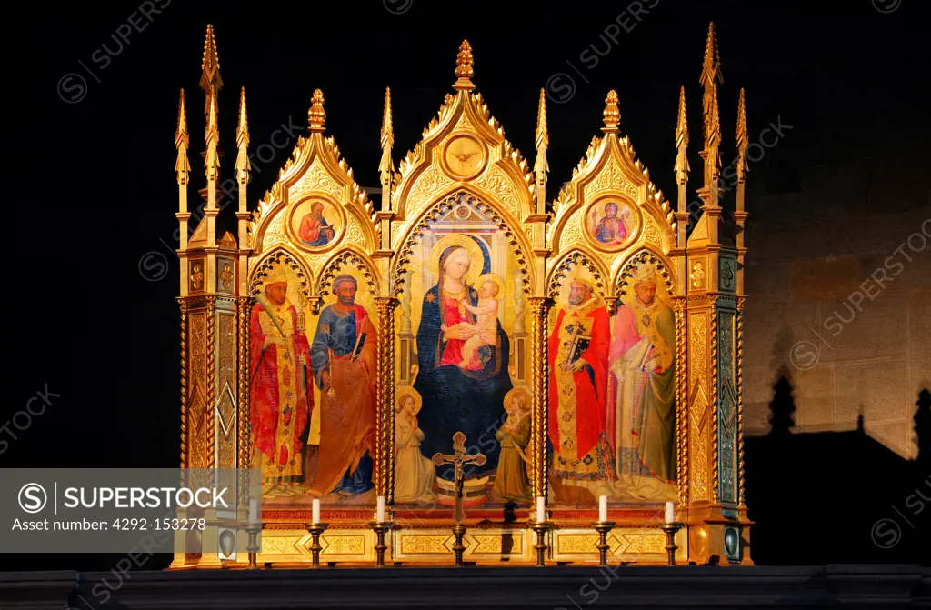 Italy, Florence, St. Croce, altar polyptych