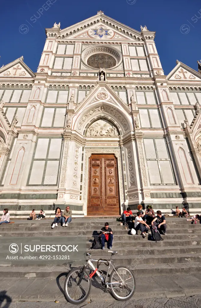 Italy, Florence, St. Croce, facade