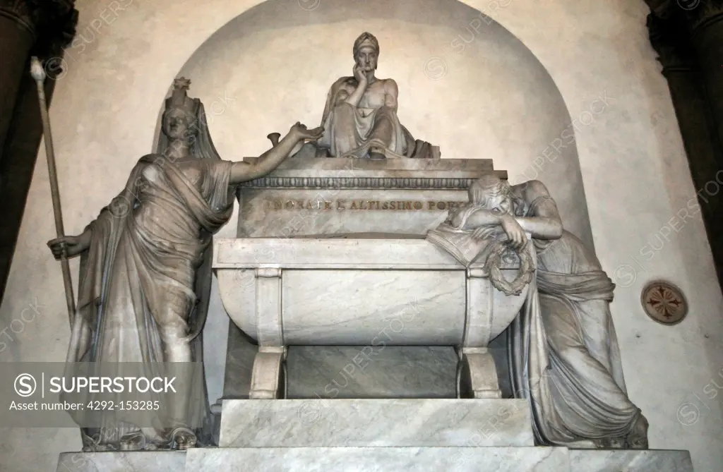 Italy, Florence, St. Croce, Dante tomb