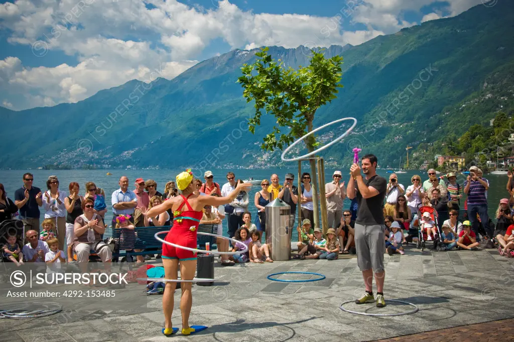 Switzerland, Canton Ticino, Ascona, Street performer festival